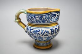 An 18th / 19th century miniature Italian maiolica jug, 9.5cm