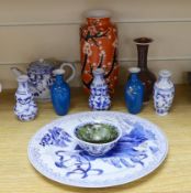 A group of 20th century Chinese porcelain, etc.