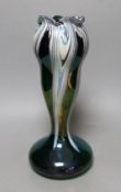 Josef Rindskopf, iridescent glass vase of bulbous form, 34cm