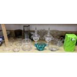 A selection of various glassware, to include a pair Royal Brierley vases, Sevres Cristal vase and