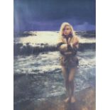 Tom Merrifield (1933-2021), signed poster, 'Marilyn Monroe, Malibu Beach', 118 x 83cm