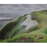 After Eric Ravilious, colour print, 'The White Horse', signed in the plate, numbered in pencil 38/