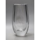 An Orrefors glass ‘pheasant’ vase, numbered 3723, 24cm