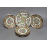 Six 19th / 20th century Chinese famille rose dishes