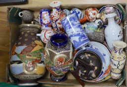 A quantity of largely Japanese ornamental ceramics