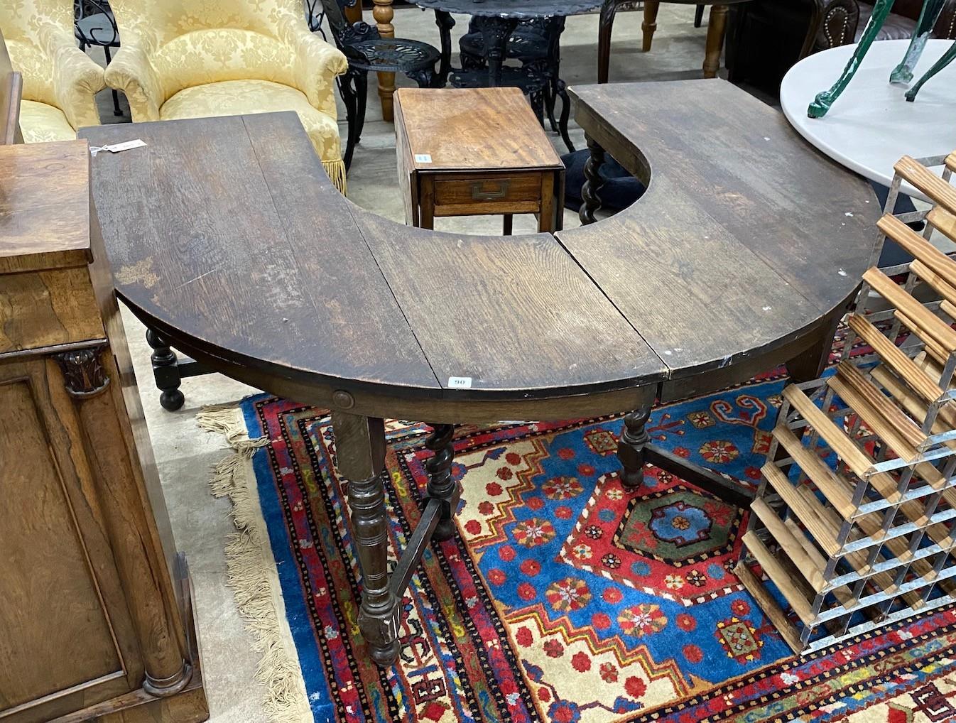 A late Victorian oak 'hunt' table, length 157cm, width 120cm, height 70cm - Image 4 of 4