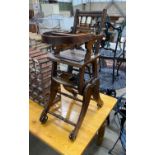 A late Victorian mahogany metamorphic child's high chair