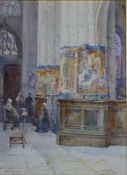 Sir Ernest George (1839-1922), watercolour, 'St Vincent, Rouen', signed and dated 1903, 28 x 20cm