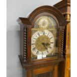 A modern eight day longcase clock, with strike/silent in the arch, height 193cm