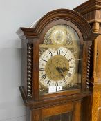 A modern eight day longcase clock, with strike/silent in the arch, height 193cm