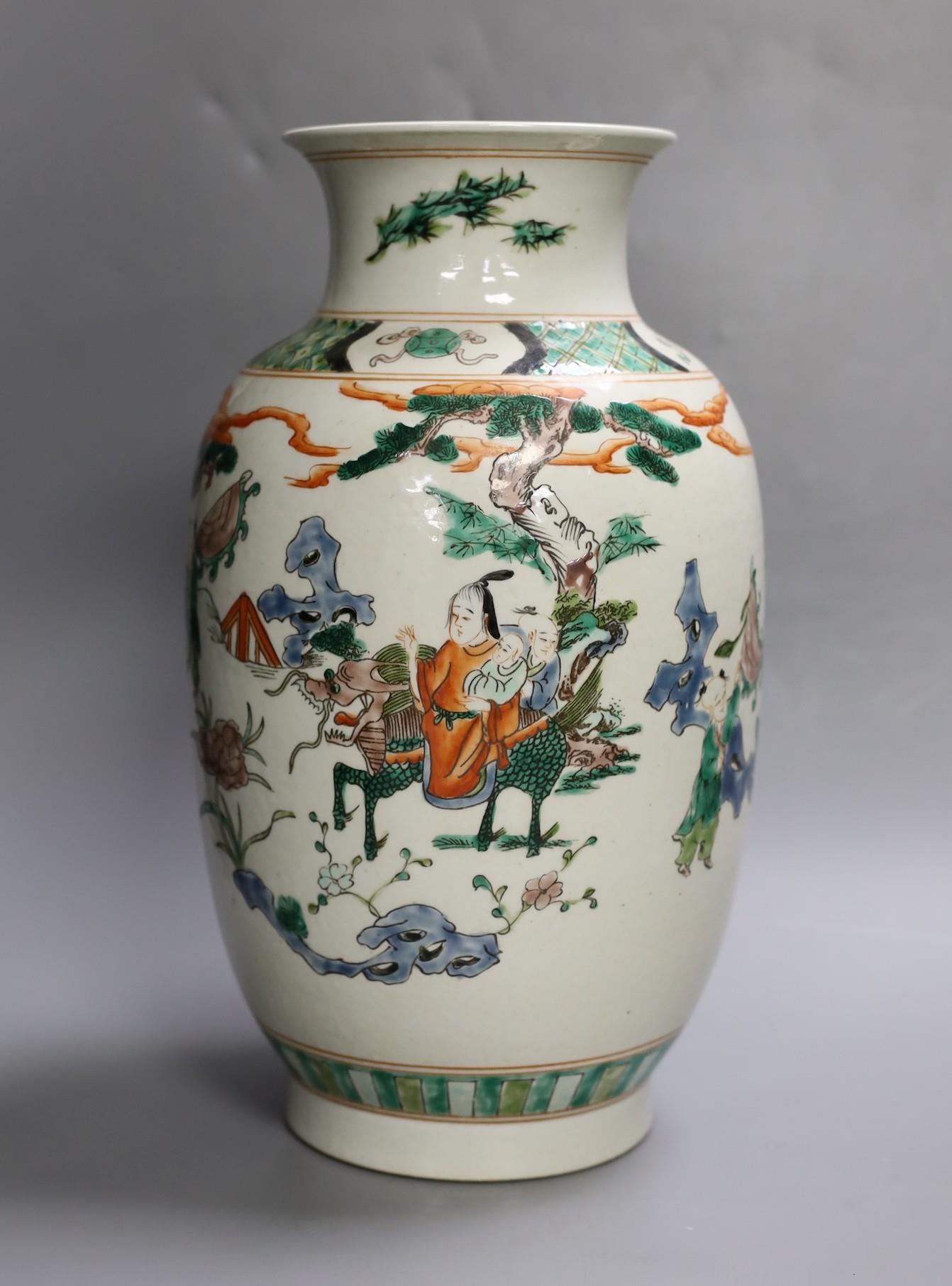 A 20th century Chinese famille rose vase, 33cm