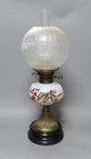 A Victorian oil lamp, total height 58.5cm