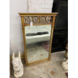 A Victorian style rectangular composition wall mirror, width 68cm, height 110cm