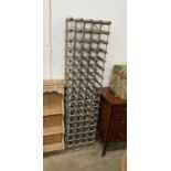 A 68 bottle wine rack, height 166cm