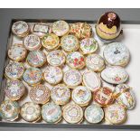 A collection of mostly Halcyon Days enamel boxes and others (33)