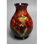 A Moorcroft flambé orchid pattern vase, 15cm