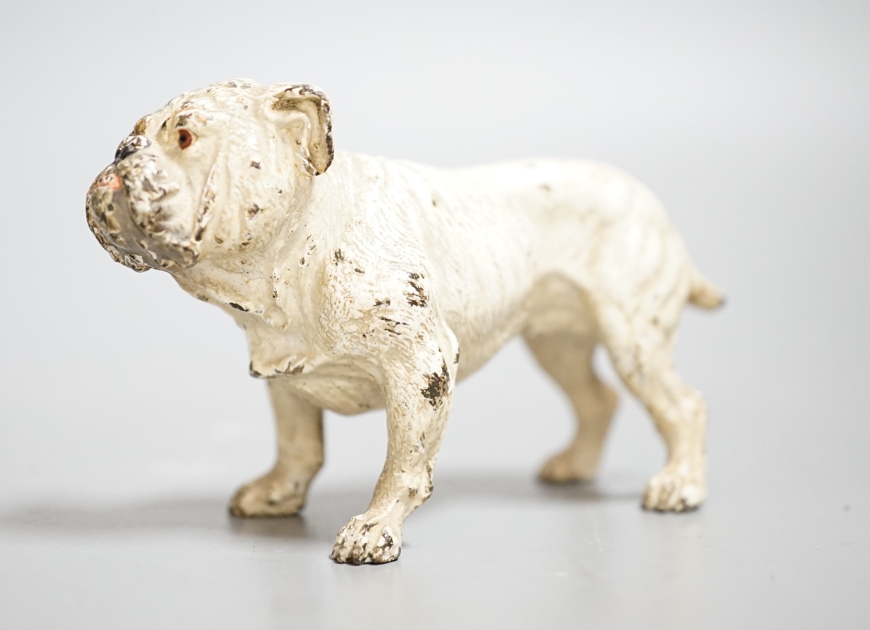 Two Austrian cold painted models of bulldogs, stamped Geschutzt. 10cm long - Image 10 of 10