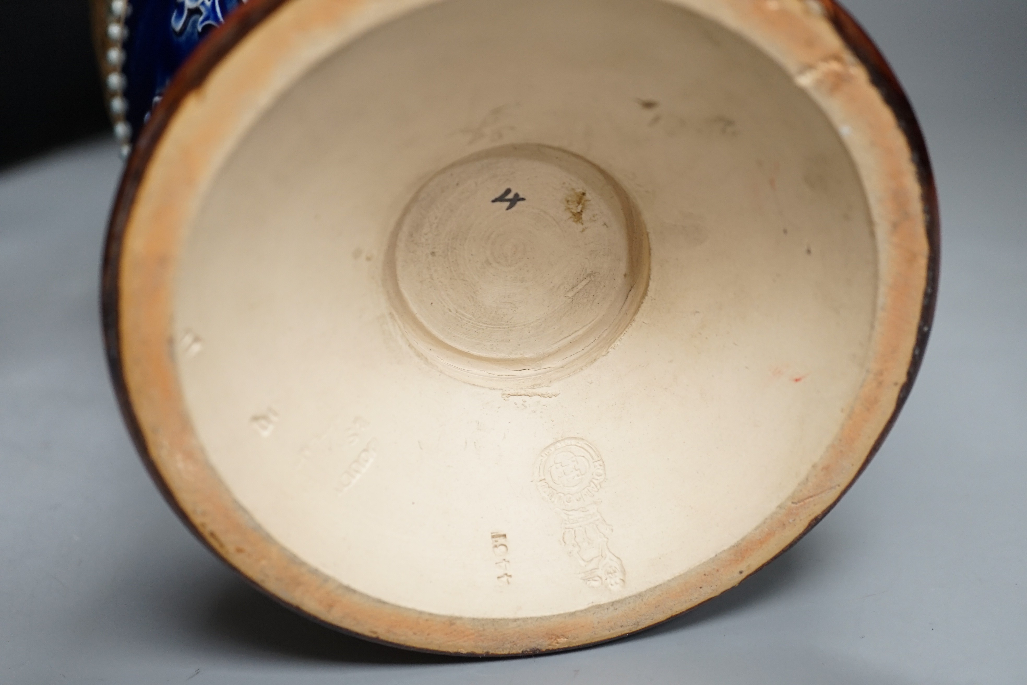 A large Royal Doulton Slater’s patent stoneware vase, 43cm - Image 3 of 6