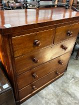 A Victorian mahogany chest of drawers, width 100cm, depth 49cm, height 106cm