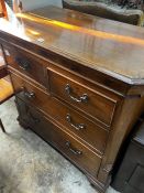 A George III style mahogany chest of drawers, width 83cm, depth 51cm, height 93cm