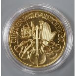 A Republic of Austria 1oz gold 100 Euros coin.