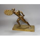 After the antique, a bronze model of the Borghese Gladiator, 23cm