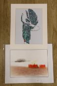 Tony Bowall FRPS, two limited edition prints, Statue in the snow and West Pier, Brighton, signed, 39