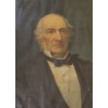 Victorian School, chromolithograph, Portrait of Gladstone, 67 x 49cm