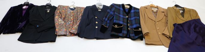 Yves Saint Laurent. 7 jackets , 1 skirt, all size 44 A 1990s Yves Saint Laurent Rive Gauche