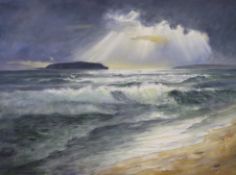 Daniel Cozens, oil on canvas, Coastal scene, signed and dated 2006, 75 x 100cm