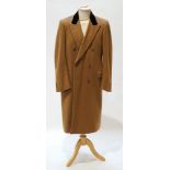 A gentleman's Lanvin wool overcoat with velvet collar, size UK 46