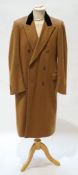 A gentleman's Lanvin wool overcoat with velvet collar, size UK 46