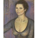 L.M. Koster, pastel, Portrait of a young woman, signed and dated '75, 54 x 44cm