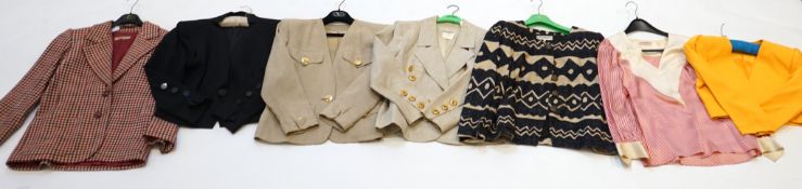 Six Yves Saint Laurent Rive Gauche vintage jackets and a blouse, all size IT 42 A Saint Laurent dark