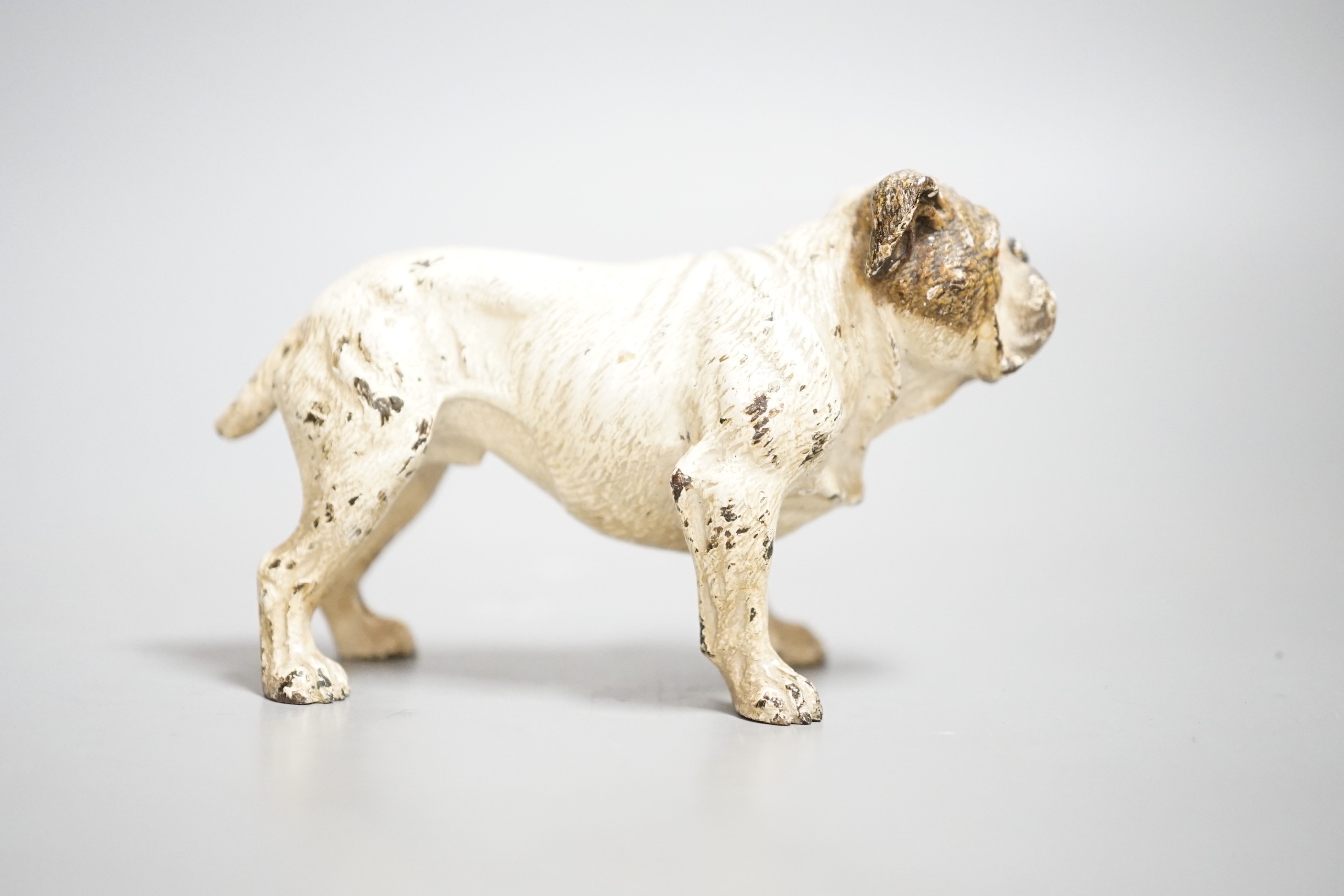 Two Austrian cold painted models of bulldogs, stamped Geschutzt. 10cm long - Image 3 of 10