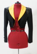 80's Yves Saint Laurent Rive Gauche Cropped Strong Shouldered Jacket Bolero 1980's Yves Saint