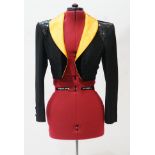 80's Yves Saint Laurent Rive Gauche Cropped Strong Shouldered Jacket Bolero 1980's Yves Saint