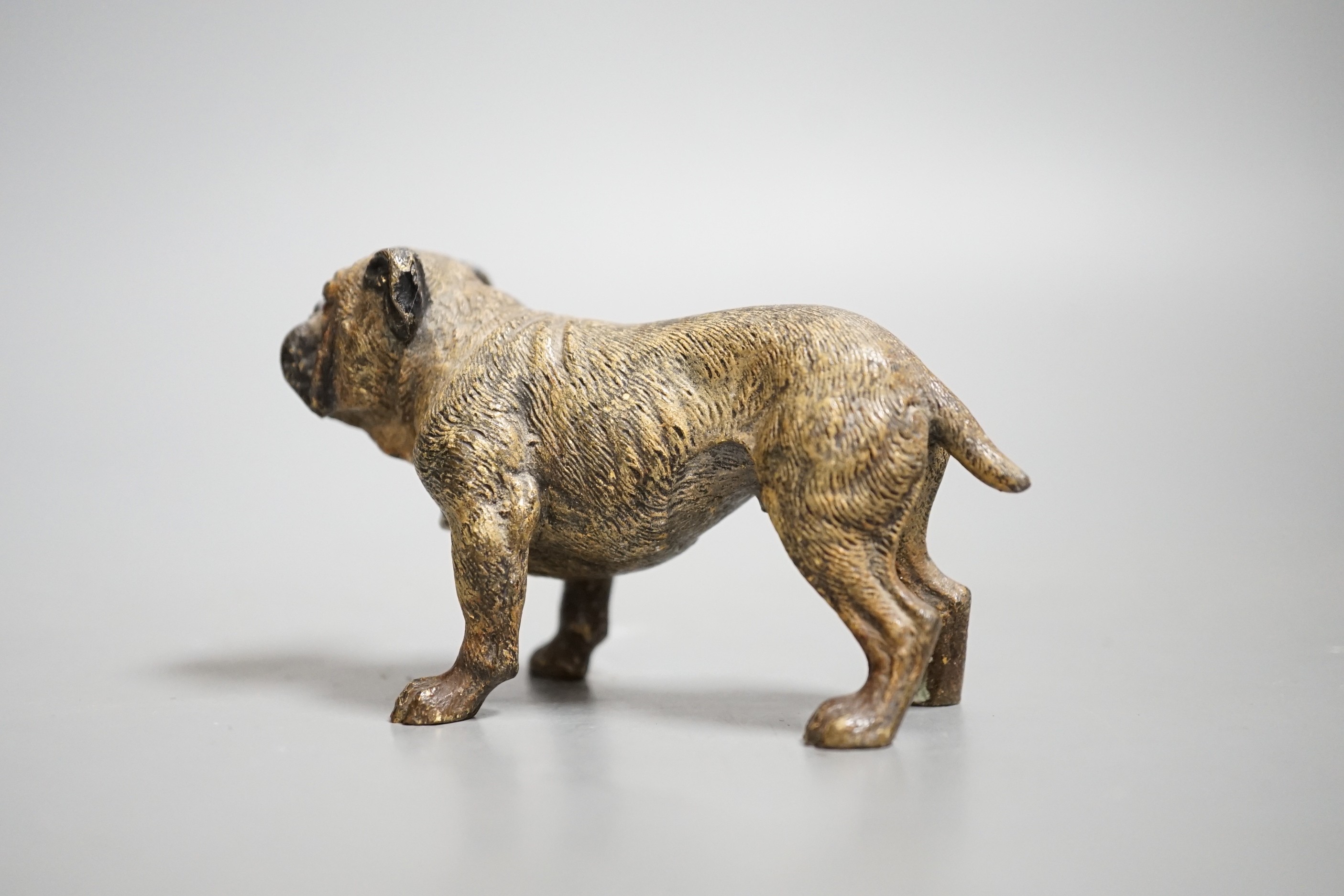Two Austrian cold painted models of bulldogs, stamped Geschutzt. 10cm long - Image 7 of 10