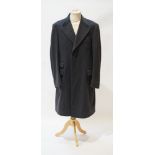 A gentleman's Gucci charcoal wool overcoat with velvet collar, UK size 44