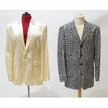 An Issay Miyake Men half-lined jacket with concentric dog tooth print, size L and a Katherine