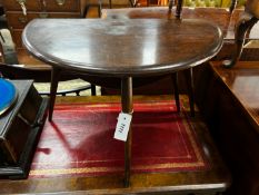 An Ercol elm single drop flap occasional table, width 61cm, height 40cm