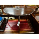 An Ercol elm single drop flap occasional table, width 61cm, height 40cm