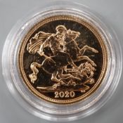 A QEII 2020 gold sovereign.