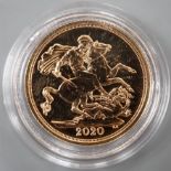A QEII 2020 gold sovereign.