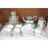 Mixed tea wares to include Nymphenburg, Dresden and a Victorian floral decorated bone china tea set