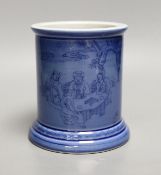 A Chinese cylindrical porcelain brush pot, 14.5cm tall