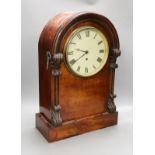 A Victorian mahogany bracket timepiece, single fusee movement, 42cm high