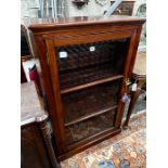 A Victorian mahogany glazed bookcase, length 73cm, width 34cm, height 115cm
