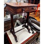 Gillows of Lancaster. A William IV mahogany work table, width 51cm, depth 36cm, height 73cm