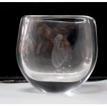 An Orrefors glass vase, 12cm
